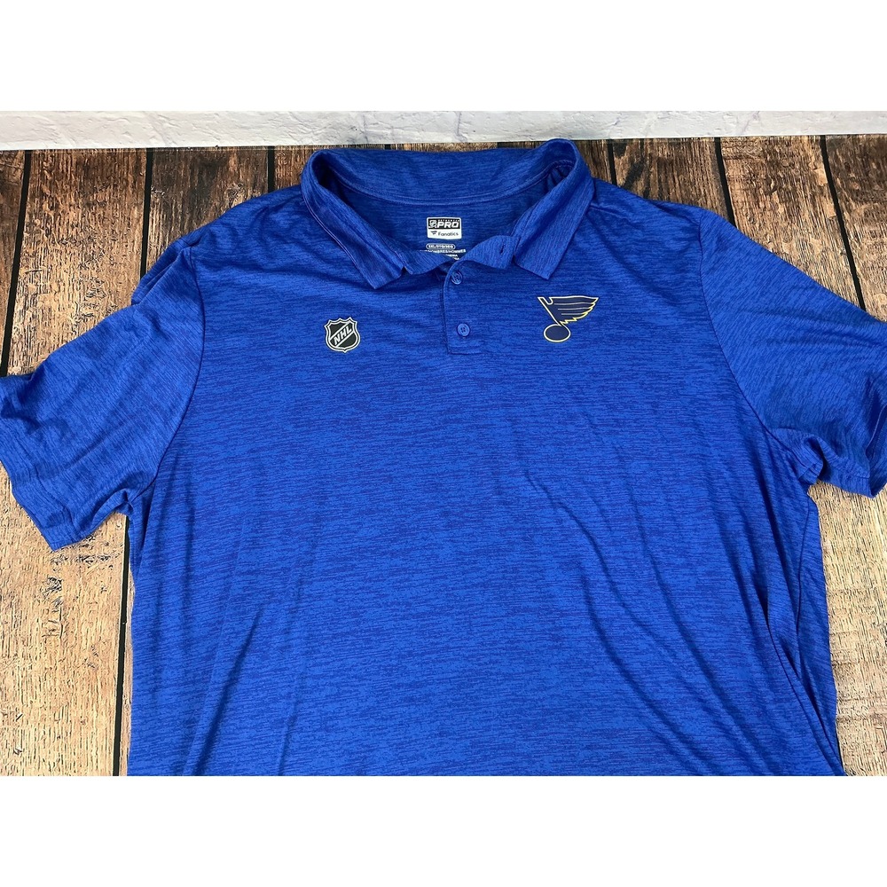 Fanatics NHL St. Louis Blues Men's 3XL Blue Authentic Pro Polo Shirt - Picture 6 of 8